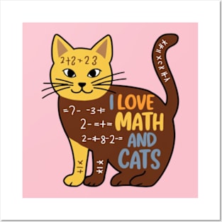 I love math and cats (2) Posters and Art